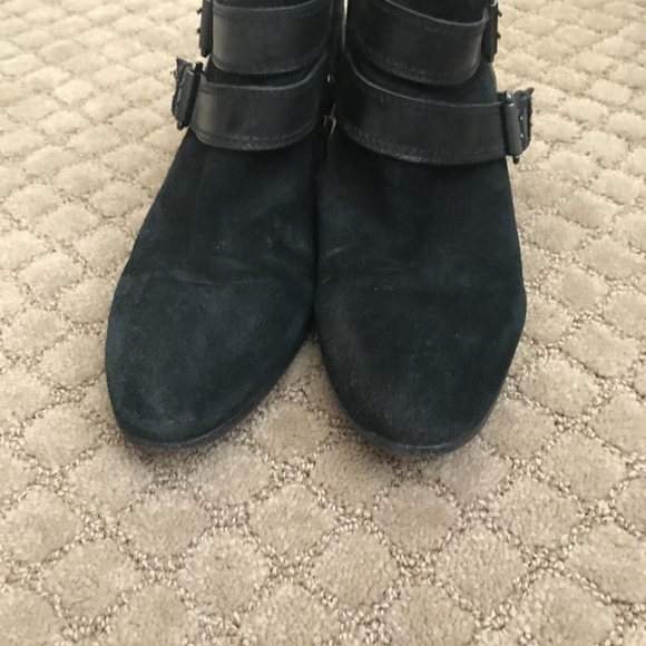 Sam Edelman Black Ankle Booties with Buckle Detail - Picture 2 of 4